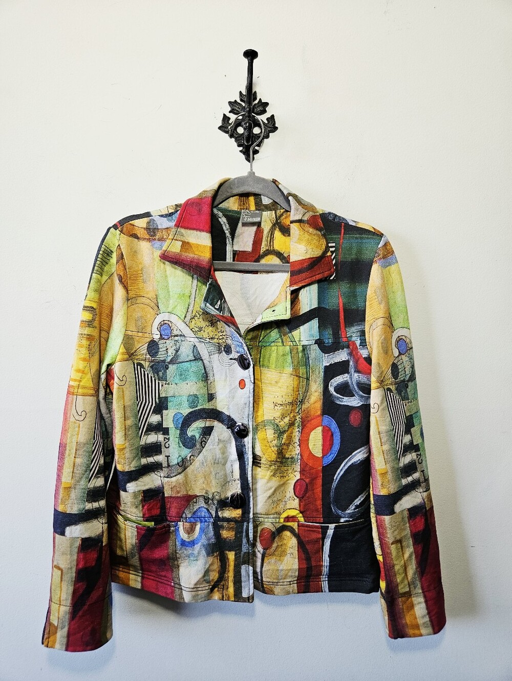 Simply Art by Dolcezza Jacket Size L Artsy Abstract Funky